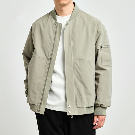 Spring Solid-Colored Mens Casual Jacket