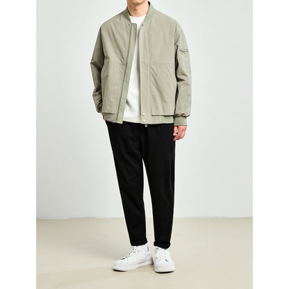 Spring Solid-Colored Mens Casual Jacket