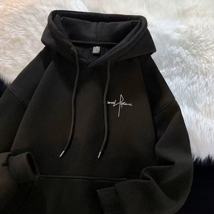 Hooded Pullover Sweatshirt Loose-fitting Casual Top