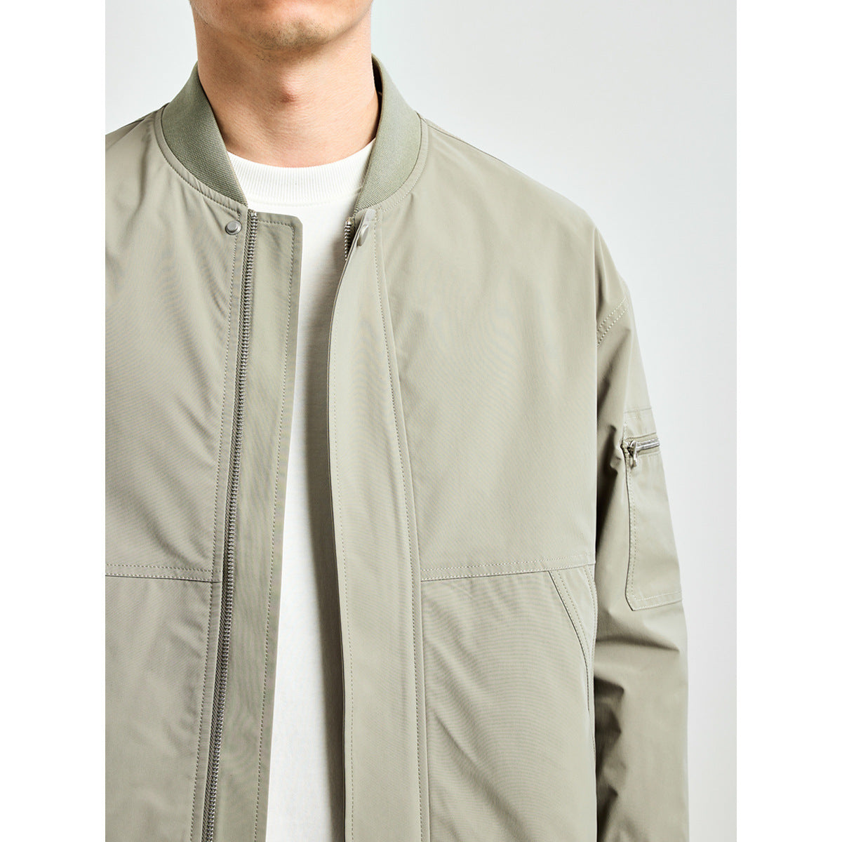 Spring Solid-Colored Mens Casual Jacket
